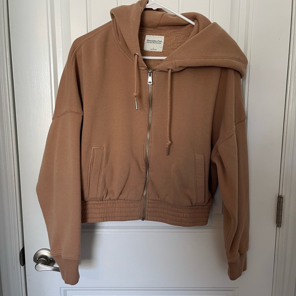 Brown Zip-Up Hoodie